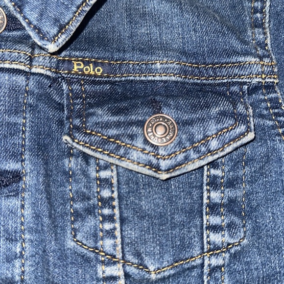 Girls Polo Ralph Lauren Denim Jacket Snap Buttons size 6/6X - Picture 2 of 5